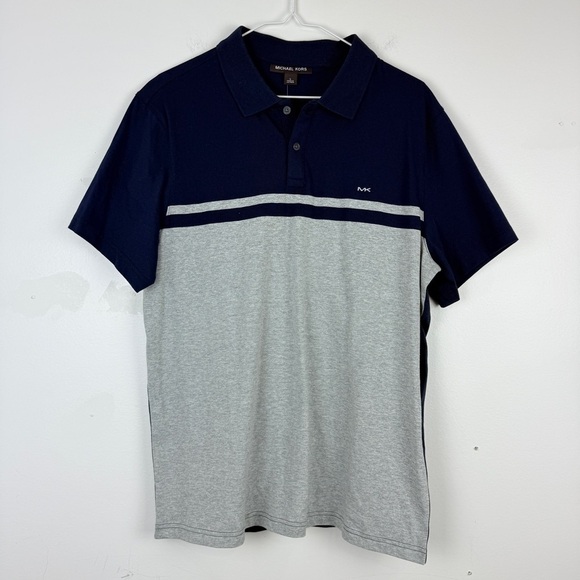 Michael Kors Other - NWT Michael Kors Color block Navy and Gray Polo Shirt